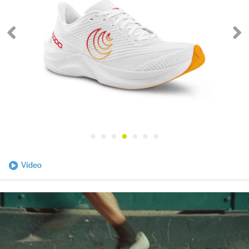 HOKA White and Orange Running Shoes